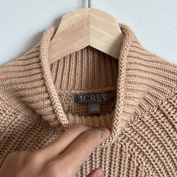 J. Crew Relaxed Roll Neck Chunky Knit Sweater in Sandy Beach - Picture 6 of 10